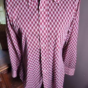 VINTAGE 70'S PLAID DAGGER COLLAR BUTTON DOWN SHIRT